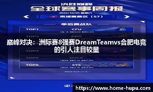 巅峰对决：洲际赛8强赛DreamTeamvs合肥电竞的引人注目较量